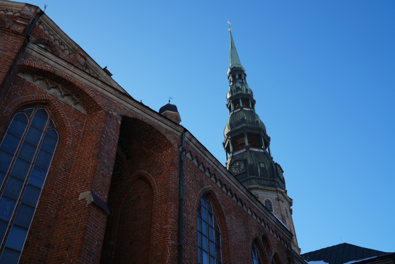 Foto: Pēterbaznīcas ēkas fasāde
