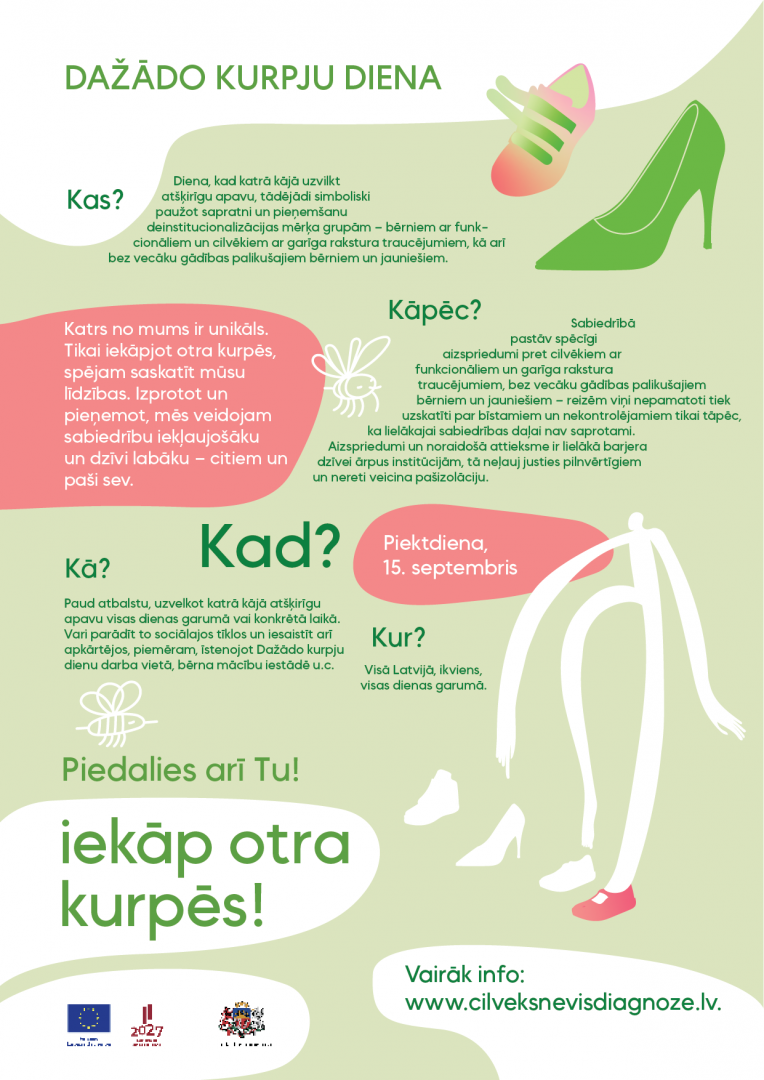 Infografika "Dažādo kurpju diena"