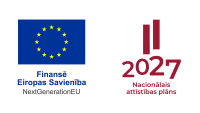 Logo - Atveseļošanās fonda pasākumus saskaņā ar nacionālo attīstības plānu finansē Eiropas Savienība