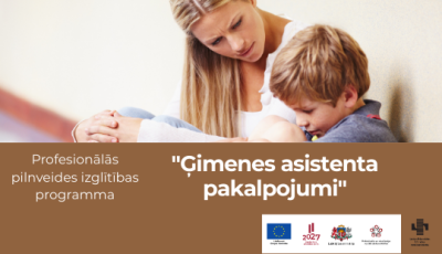 mācību afišas vizualis - ģimenes asistenta pakalpojums