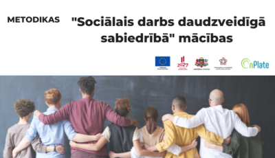 Metodikas “Sociālais darbs daudzveidīgā sabiedrībā” mācības afiša 