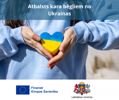 Closeup heart in the color of the flag of ukraine in female hands