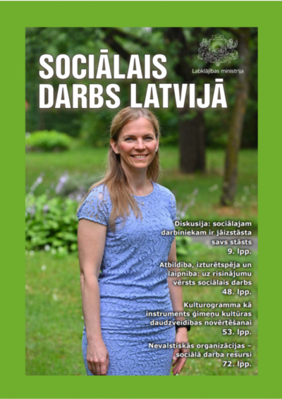 teksts uz attēla - sociālais darbs latvijā