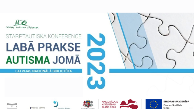 uzraksts uz attēla - labā prakse autisma jomā 2023