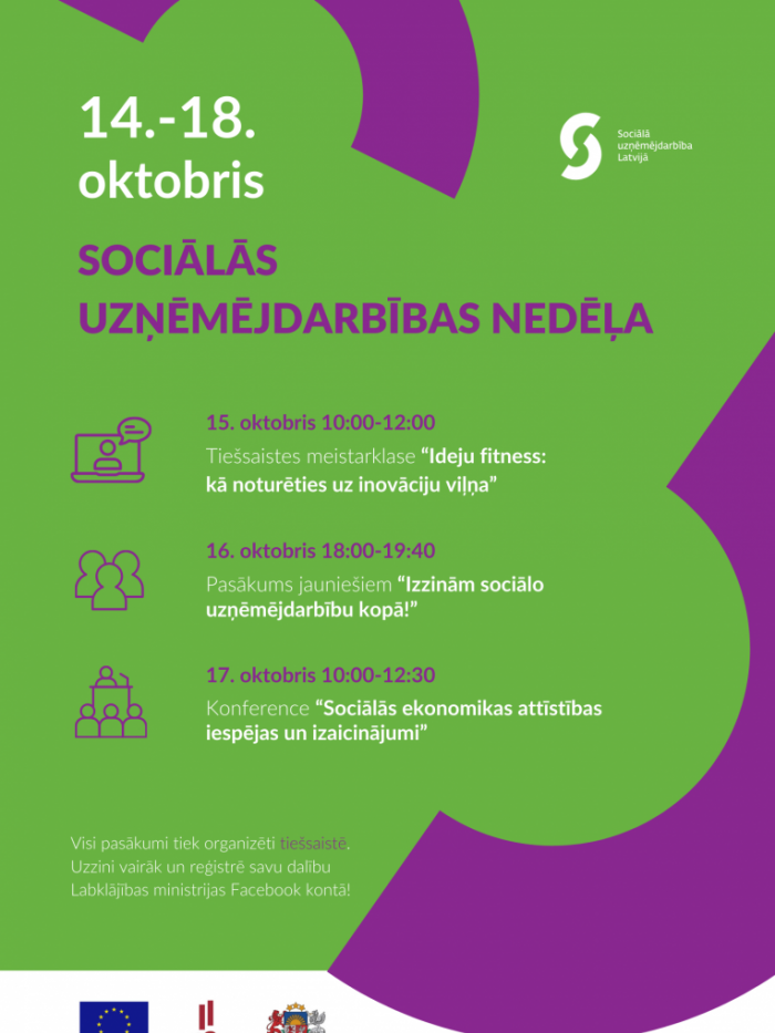 sociālās uzņēmējdarbības nedēļas afiša